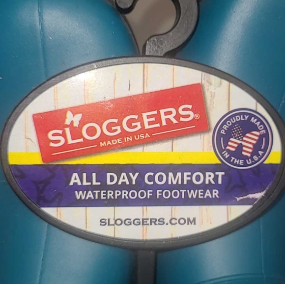 SLOGGERS Rubber Shoes Gardening Clogs Women's Waterproof Turquoise Size 10 - Picture 6 of 7